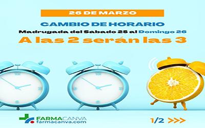 26 • MARZO • DÍA DEL CAMBIO DE HORARIO